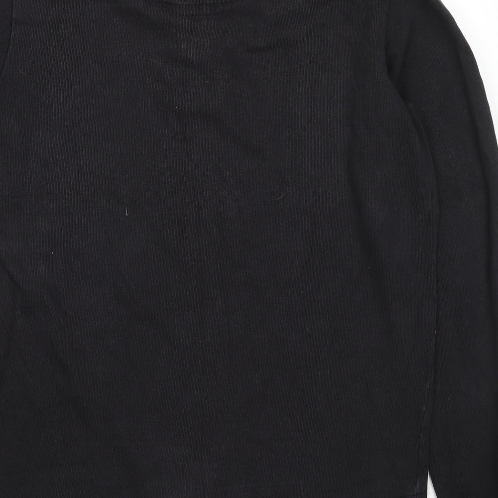 Superdry Mens Black Cotton Polo Size XL Collared Pullover - Logo