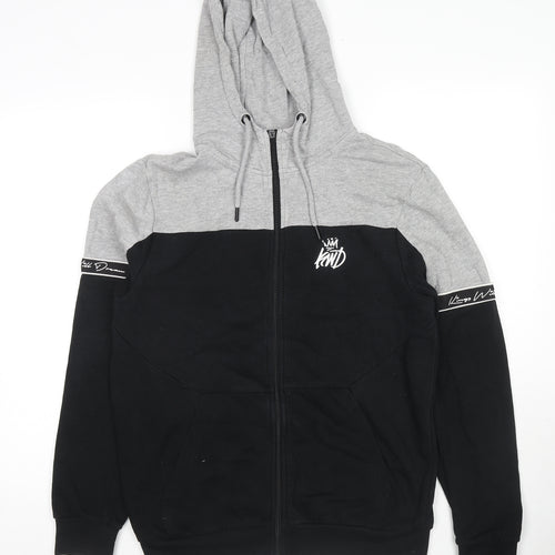 Kings Will Dream Mens Black Cotton Full Zip Hoodie Size S
