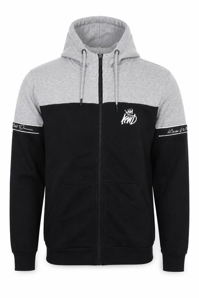 Kings Will Dream Mens Black Cotton Full Zip Hoodie Size S