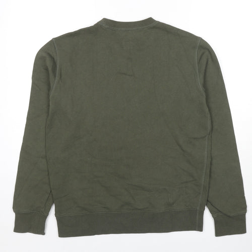 Marks and Spencer Mens Green Cotton Pullover Sweatshirt Size S