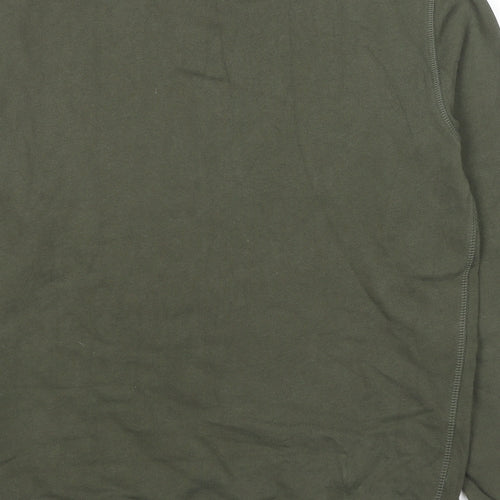 Marks and Spencer Mens Green Cotton Pullover Sweatshirt Size S