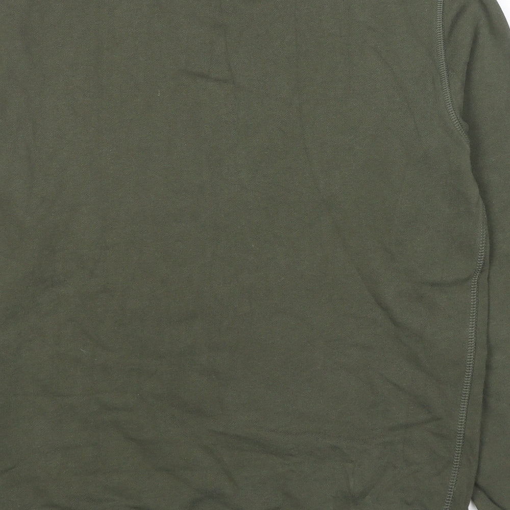 Marks and Spencer Mens Green Cotton Pullover Sweatshirt Size S