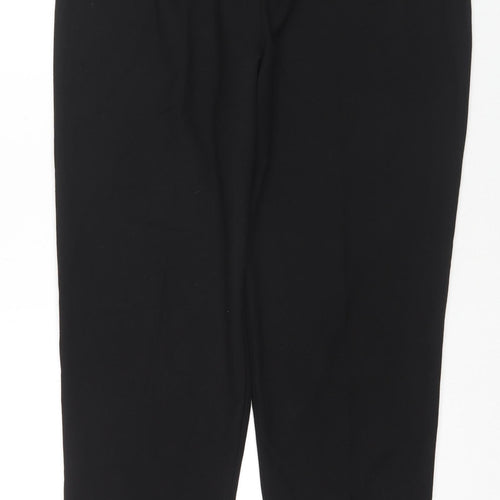 Nightingales Womens Black Polyester Trousers Size 16 L28 in Regular Zip