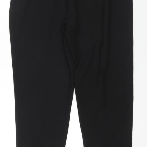 Nightingales Womens Black Polyester Trousers Size 16 L28 in Regular Zip