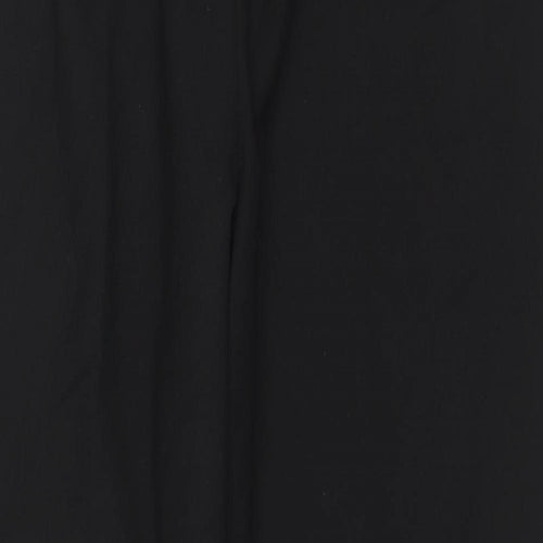 Nightingales Womens Black Polyester Trousers Size 16 L28 in Regular Zip