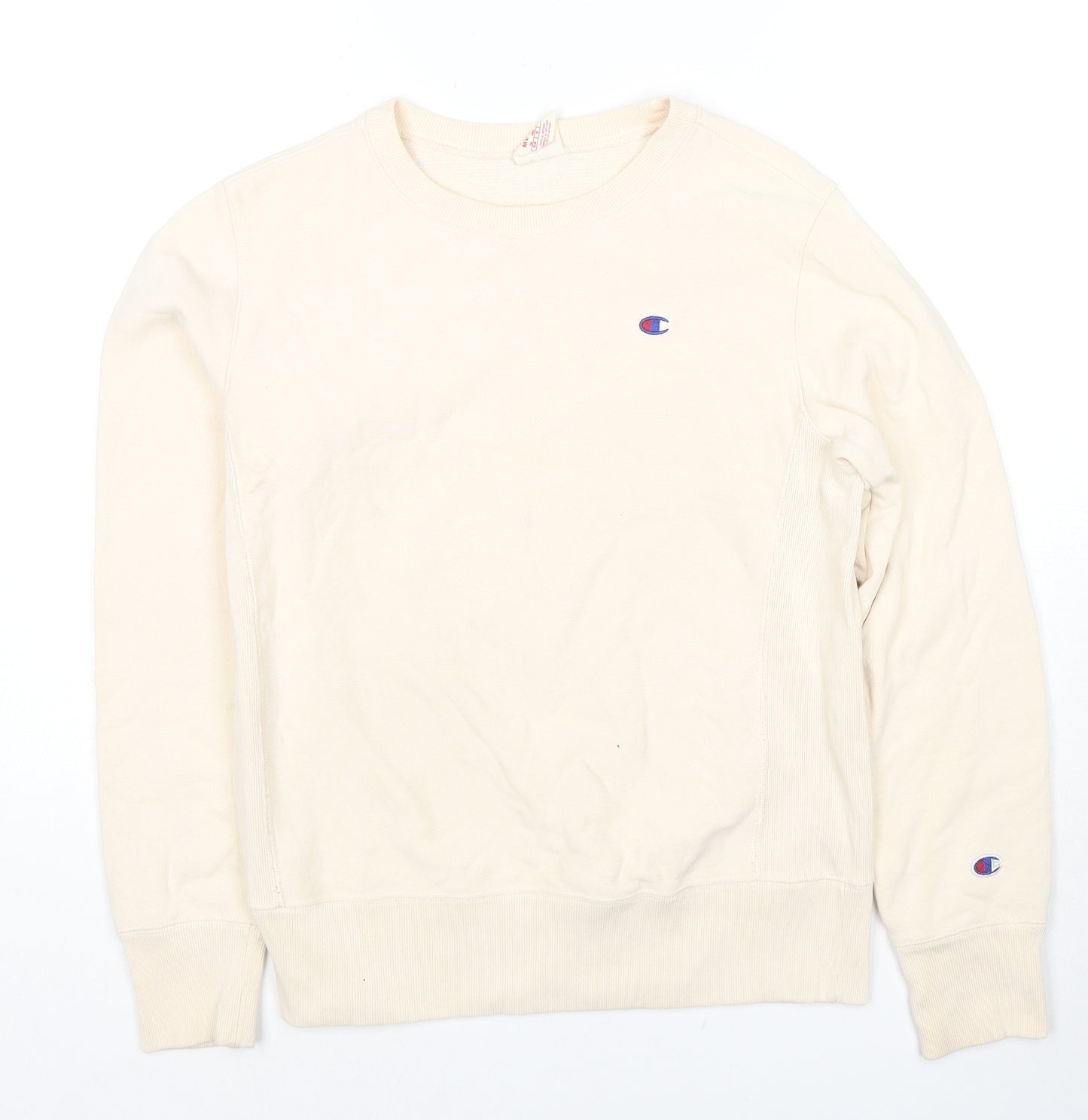 Champion Womens Ivory Cotton Pullover Sweatshirt Size M Pullover