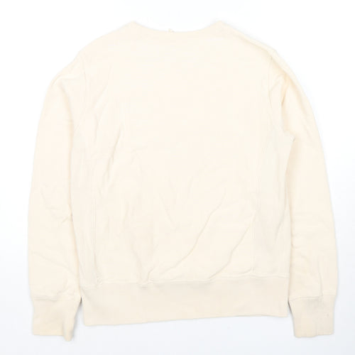 Champion Womens Ivory Cotton Pullover Sweatshirt Size M Pullover