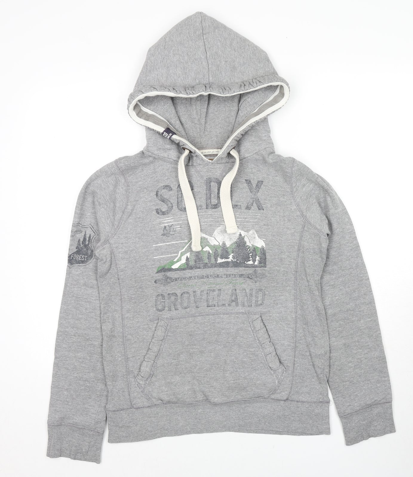 SoulCal&Co Womens Grey Cotton Pullover Hoodie Size 12 Pullover - Groveland