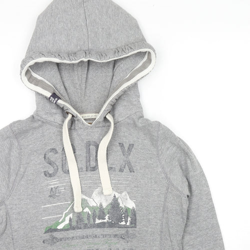 SoulCal&Co Womens Grey Cotton Pullover Hoodie Size 12 Pullover - Groveland