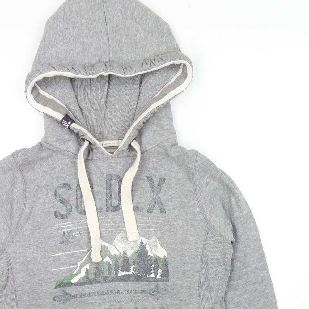 SoulCal&Co Womens Grey Cotton Pullover Hoodie Size 12 Pullover - Groveland