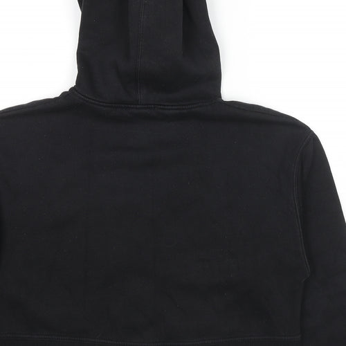 Zara Womens Black Cotton Pullover Hoodie Size M Pullover
