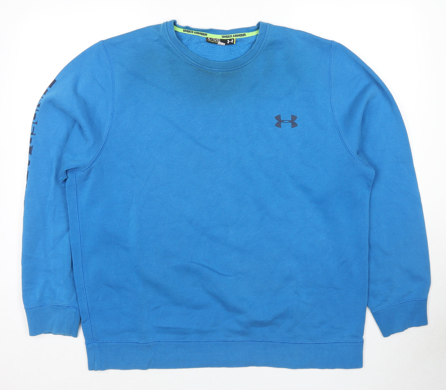 Under armour Mens Blue Cotton Pullover Sweatshirt Size XL - Logo