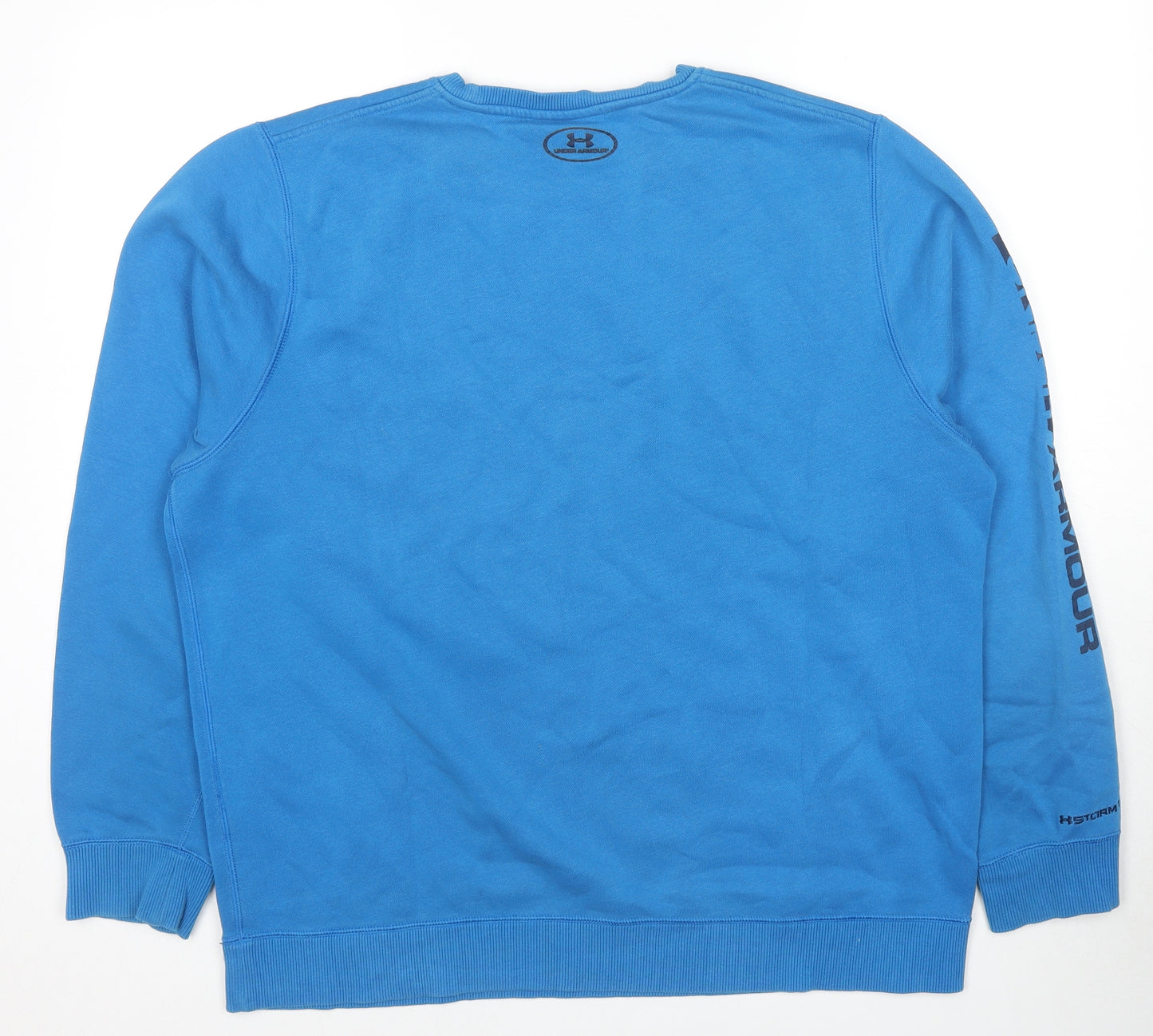 Under armour Mens Blue Cotton Pullover Sweatshirt Size XL - Logo