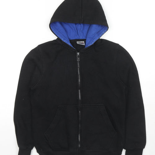 My Mixed Trendz Boys Black Polyester Full Zip Hoodie Size 9-10 Years Pullover