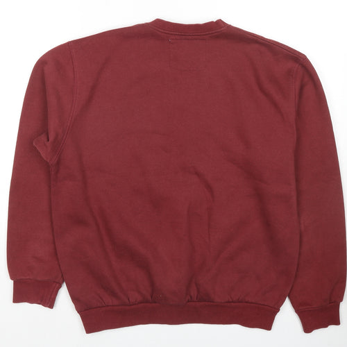 Insert Coin Womens Red Cotton Pullover Sweatshirt Size S Pullover - Unisex