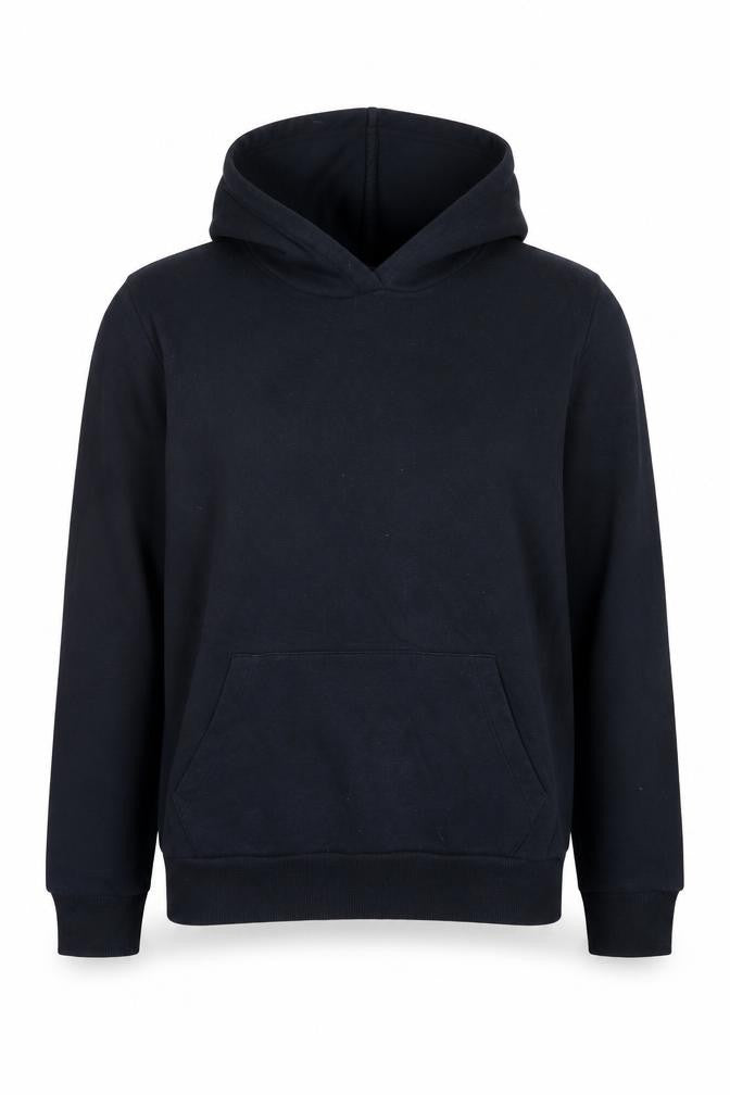 Front view of Marks & Spencer women’s blue cotton pullover sweatshirt, size S, pullover