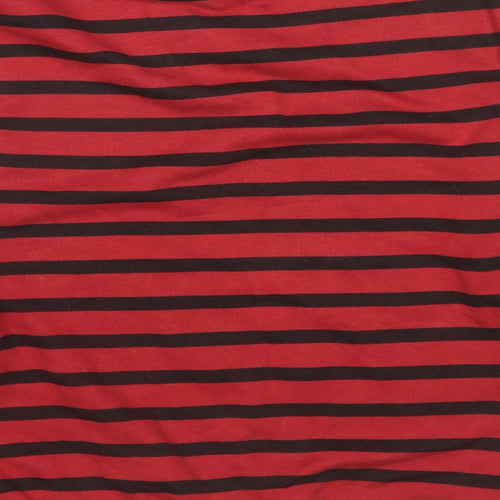 Zara Boys Red Striped Cotton Pullover Sweatshirt Size 11-12 Years Pullover