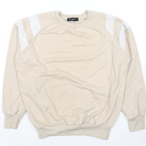 Pinky Doll Womens Beige Cotton Pullover Sweatshirt Size 8 Pullover