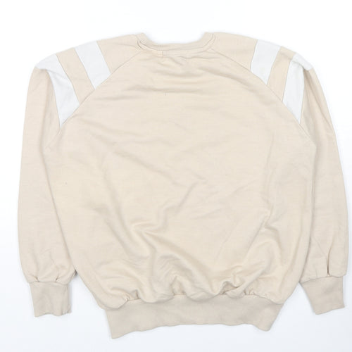 Pinky Doll Womens Beige Cotton Pullover Sweatshirt Size 8 Pullover