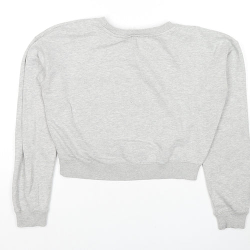 Miss Selfridge Womens Grey Cotton Pullover Sweatshirt Size 6 Pullover - Queen Bee