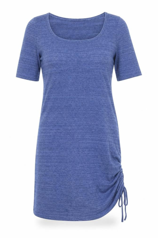 Mango Womens Blue Cotton T-Shirt Dress Size M Round Neck Pullover
