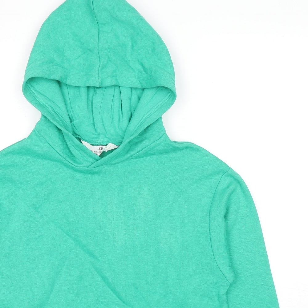 H&M Boys Green Cotton Pullover Sweatshirt Size 10-11 Years Pullover - Age 10-12 Years