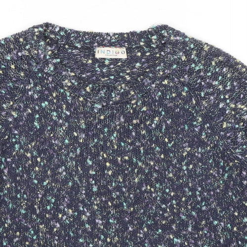 Marks and Spencer Womens Multicoloured Round Neck Cotton Pullover Jumper Size 10