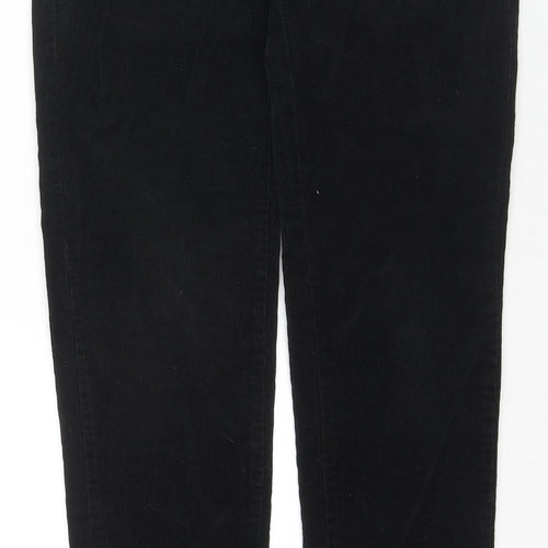 River Island Mens Black Cotton Trousers Size 30 in L34 in Regular Zip