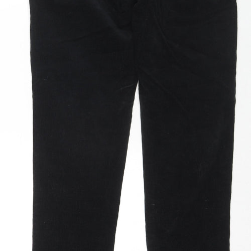 River Island Mens Black Cotton Trousers Size 30 in L34 in Regular Zip