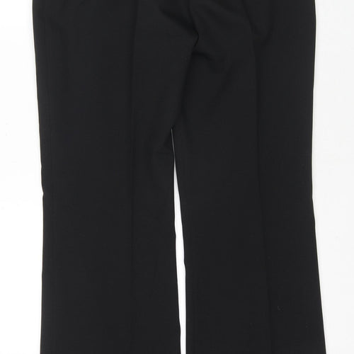 NL Collection Womens Black Polyester Trousers Size 14 L31 in Regular Zip
