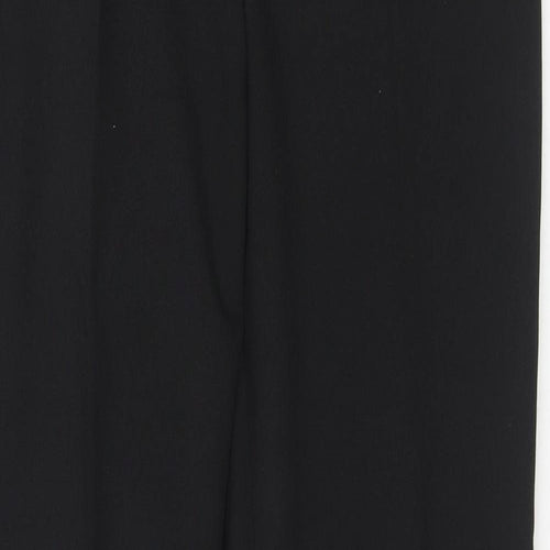 NL Collection Womens Black Polyester Trousers Size 14 L31 in Regular Zip