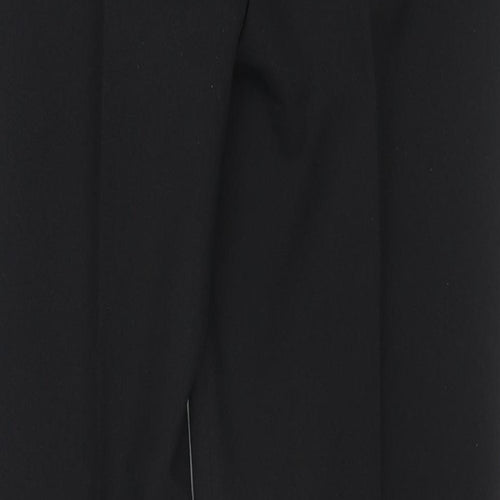 NL Collection Womens Black Polyester Trousers Size 14 L31 in Regular Zip