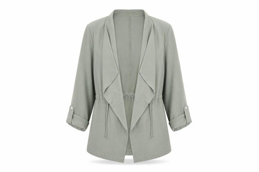 Front view of Principles women’s green jacket, size UK 12