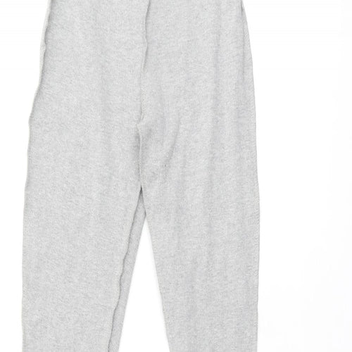 PRETTYLITTLETHING Womens Grey Polyester Trousers Size 4 L33.5 in Regular