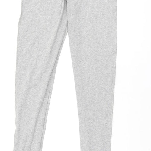 PRETTYLITTLETHING Womens Grey Polyester Trousers Size 4 L33.5 in Regular