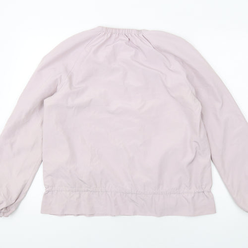 Zara Womens Purple Bomber Jacket Coat Size S Zip - Peplum