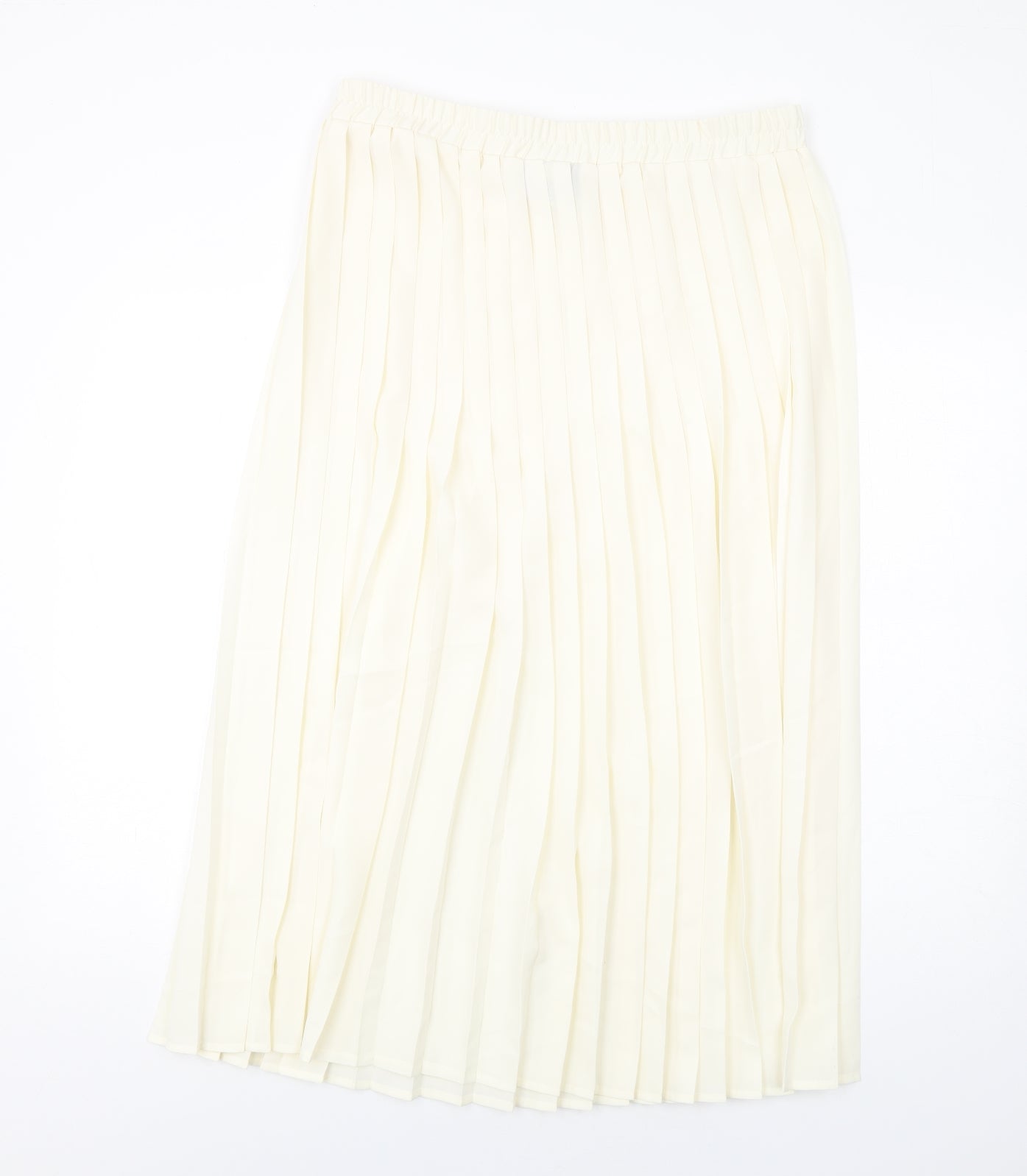 Debenhams Womens Ivory Polyester Pleated Skirt Size 20