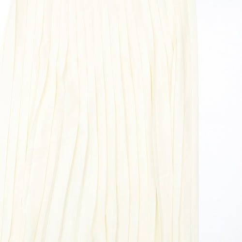 Debenhams Womens Ivory Polyester Pleated Skirt Size 20