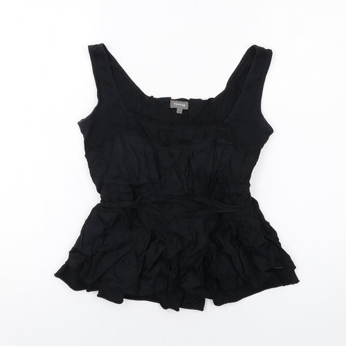 Firetrap Womens Black Viscose Basic Tank Size 8 Square Neck