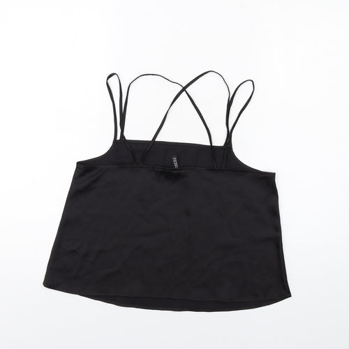 H&M Womens Black Polyester Camisole T-Shirt Size 10 Square Neck