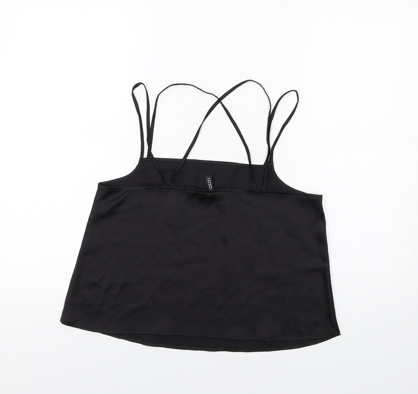 H&M Womens Black Polyester Camisole T-Shirt Size 10 Square Neck