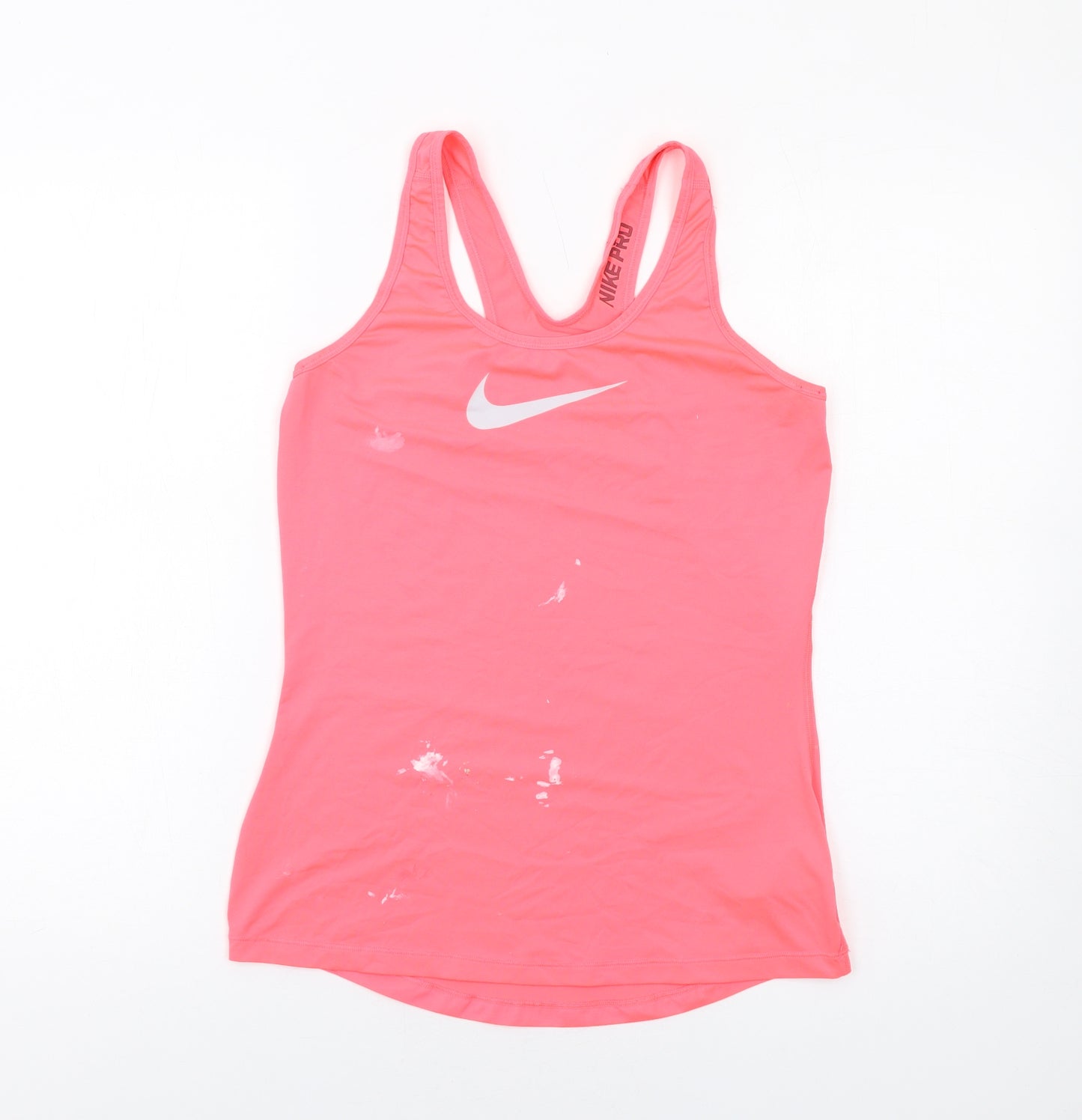 Nike Womens Pink Polyester Basic Tank Size M Scoop Neck Pullover