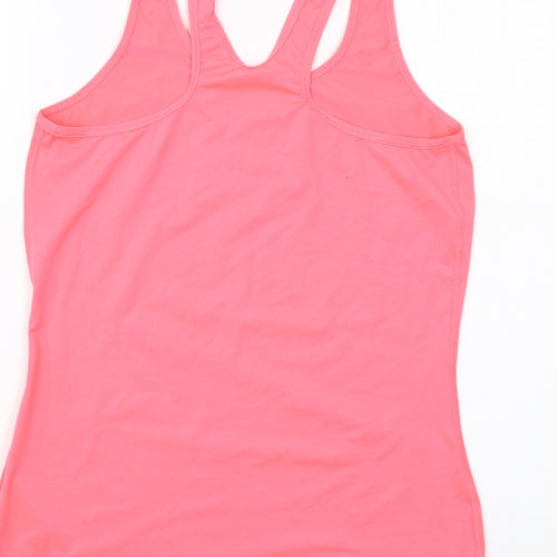 Nike Womens Pink Polyester Basic Tank Size M Scoop Neck Pullover