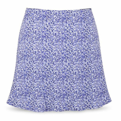 Ozone Womens Blue Floral Viscose A-Line Skirt Size 14