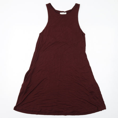 H&M Womens Brown Viscose Tank Dress Size XS Round Neck Pullover