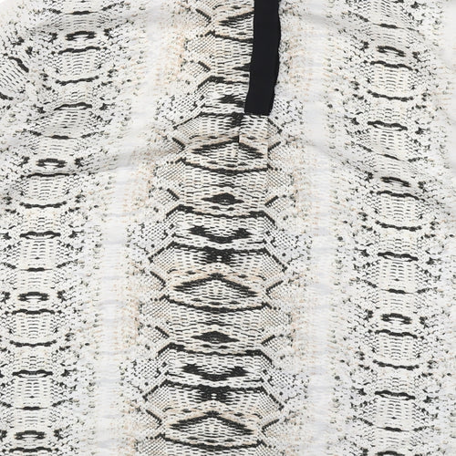 Zara Womens Multicoloured Animal Print Polyester Basic T-Shirt Size S Round Neck - Snake Print