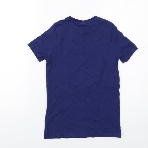 PlayStation Boys Blue Cotton Basic T-Shirt Size 9-10 Years Round Neck Pullover