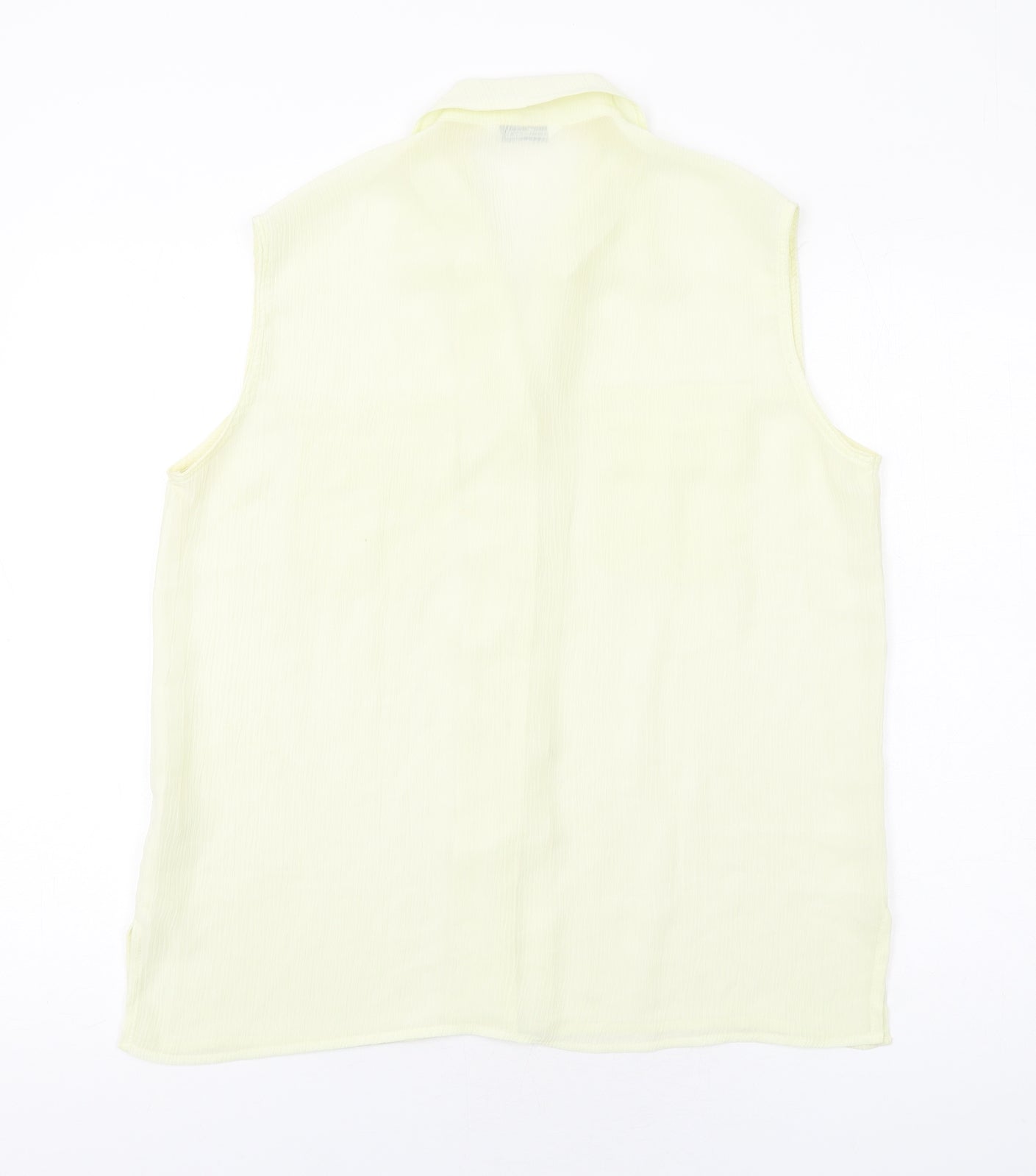 Donna Seta Womens Ivory Silk Basic Button-Up Size M Collared