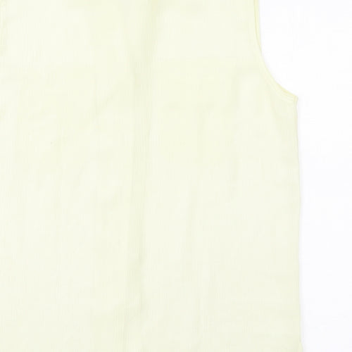 Donna Seta Womens Ivory Silk Basic Button-Up Size M Collared