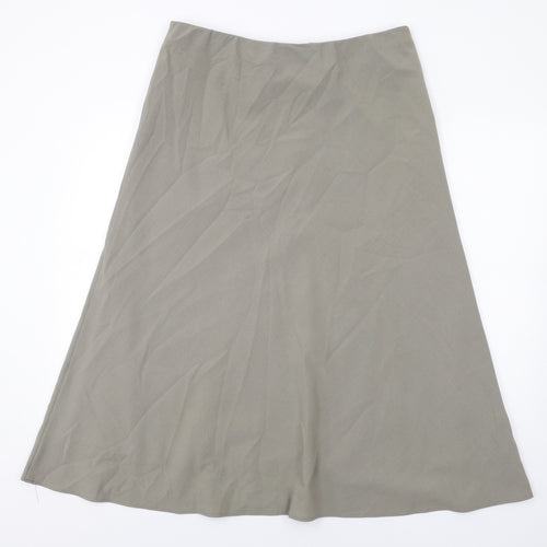 Platform Womens Green Polyester A-Line Skirt Size 18